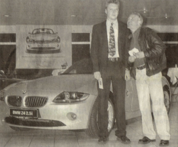 von links: BMW Z4, Marc Gelhart, Harald Schmidt